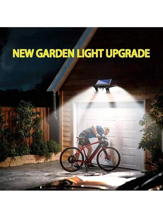 Upgraded Solar Security Lights Outdoor-270°Smart Human Detection&3-Way Adjustable Head IP65 Waterproof Motion Sensor Wall Floodl