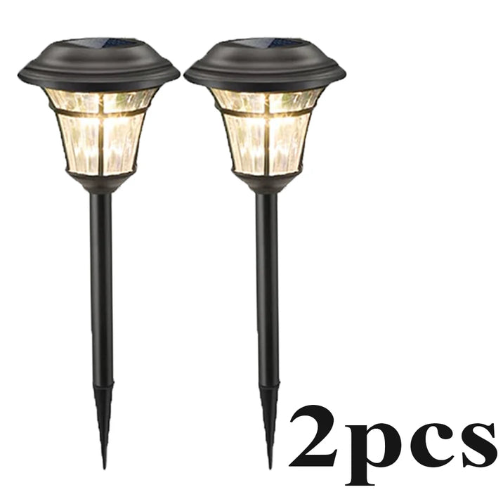 Solar Pathway Lights Garden Lights Outdoor Waterproof Landscape LED Lights Pathway Walkway Driveway Yard Auto On/Off