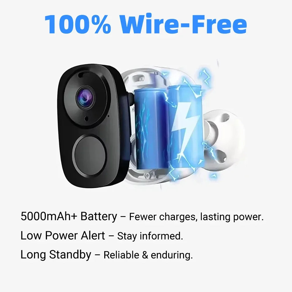 4G Solar Camera 5MP Wireless Outdoor Security Camera with Color Night Vision/Waterproof PIR Motion Alarm Solar/Battery Powered