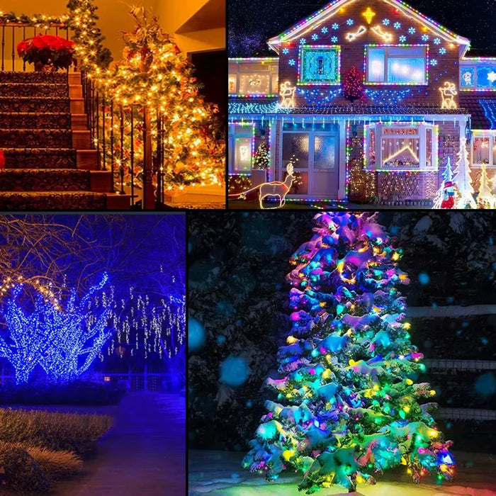 Solar String Lights Outdoor Garden Fairy Lights 50/100/200/300 LED Light Sensor Control for Trees Party Wedding Christmas Decor
