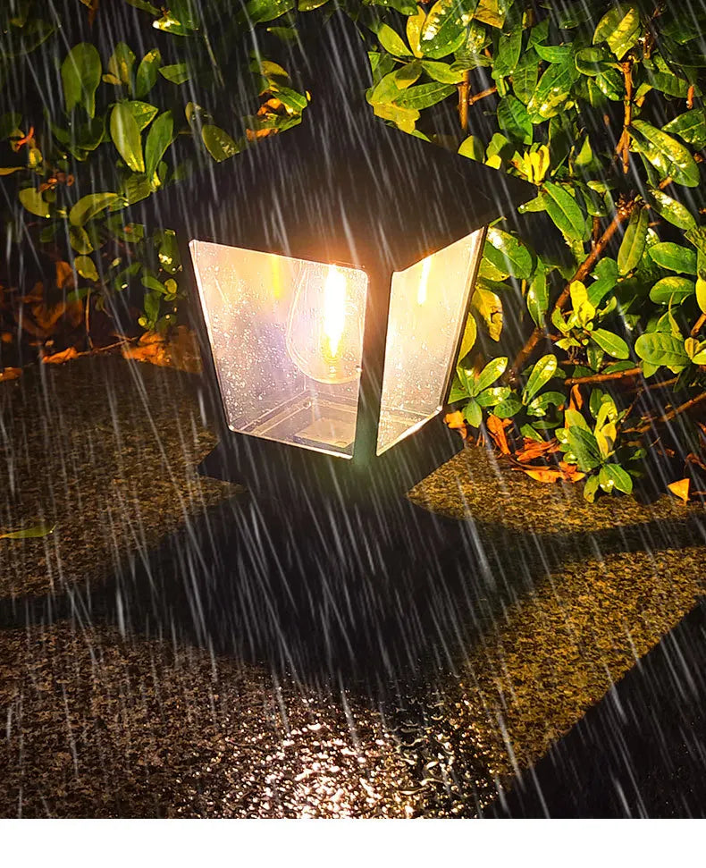 Waterproof Solar Garden Lights for Villas and Gardens with Pillar Head Light