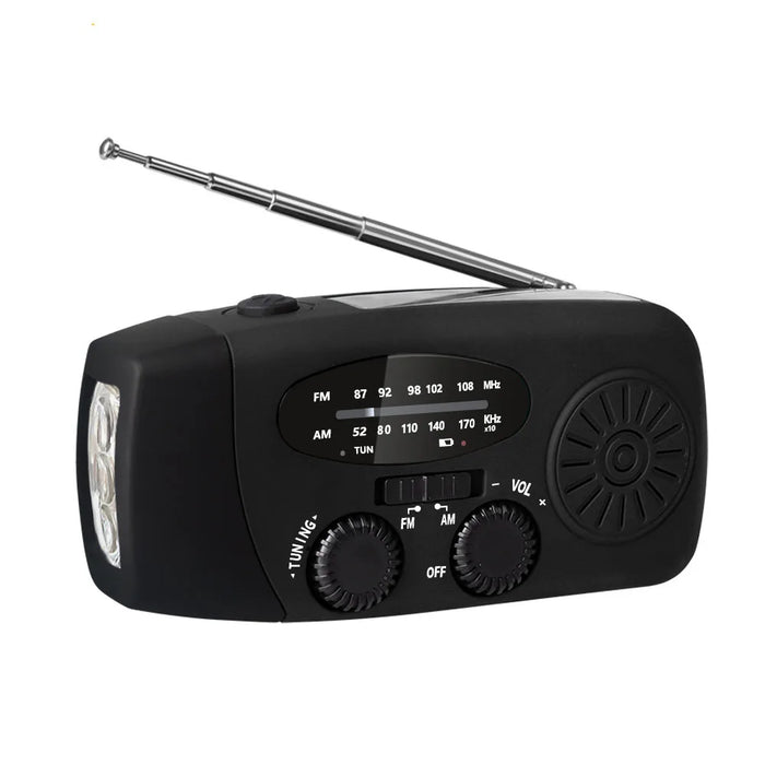 AM/FM/NOAA Emergency Weather Radio Hand Crank Solar Weather Radio Portable Power Bank with Solar Charging Battery