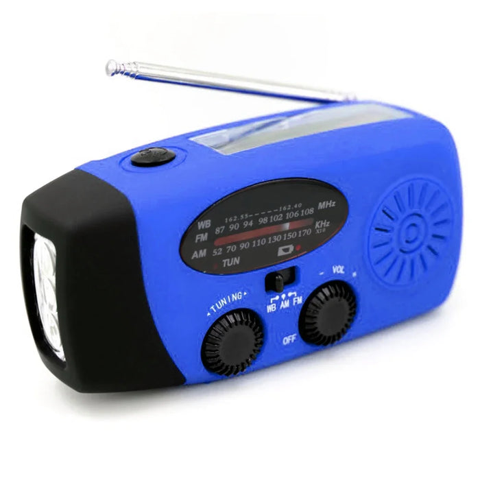 Solar Hand Crank Emergency Radio 2000mAh Rechargeable DAB/FM/Bluetooth-Compatible Radio 4 Ways Powered Reading Lamp for Survival