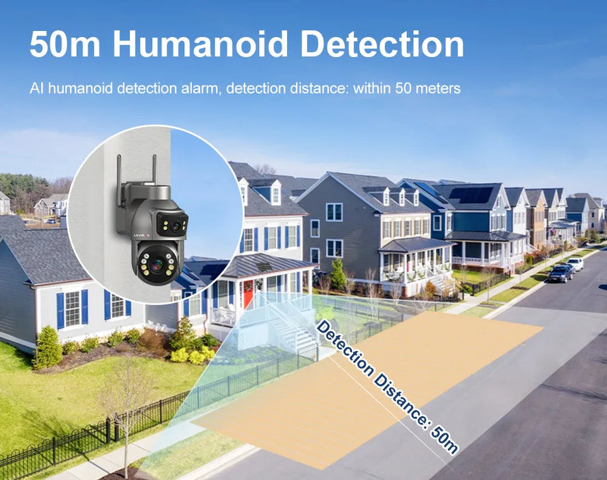 LS VISION 8MP 24/7 Video Recording AOV 4G Solar Camera Dual Screens Outdoor 20X Optical Zoom 50m Detection Distance CCTV Cameras