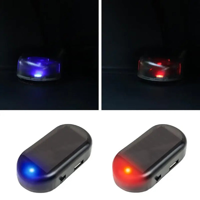 Solar Powered Car Anti Theft Security Warning Light Universal LED Light Alarm Lamp Anti-Theft Caution Strobe Car Accessories