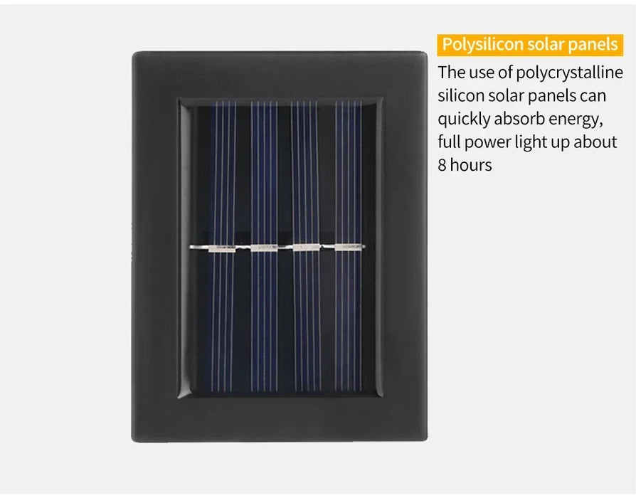LED Solar Wall Light Outdoor Waterproof Solar Spot Light Up and Down Luminous Lighting For Garden Street Landscape Decoration