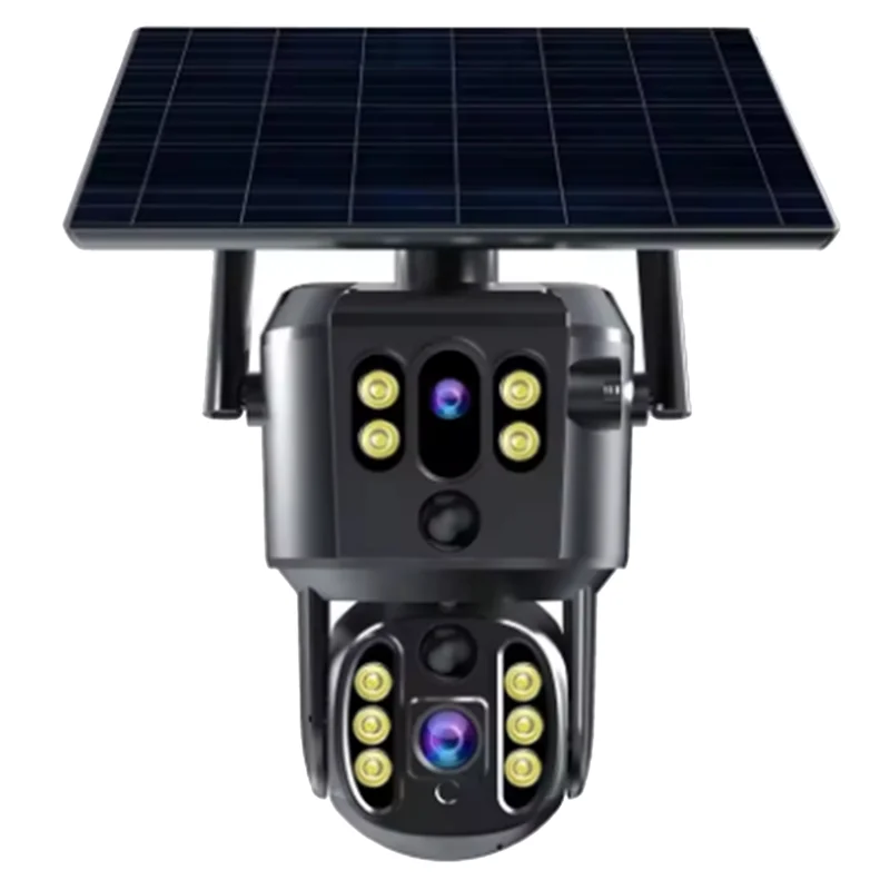 AAAEL-Solar Camera Surveillance Device Dual-Lens 4G Outdoor Monitoring Equipment Version Compact Camera