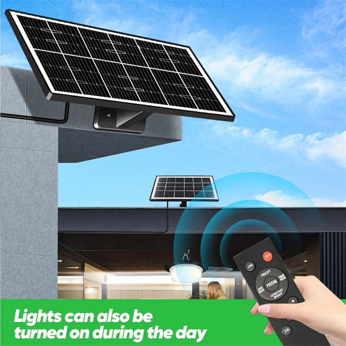 Solar Shed Light, Solar Pendant Light Outdoor,224 LED Solar Indoor Lights Motion Sensor with Remote Control for Shed Garage