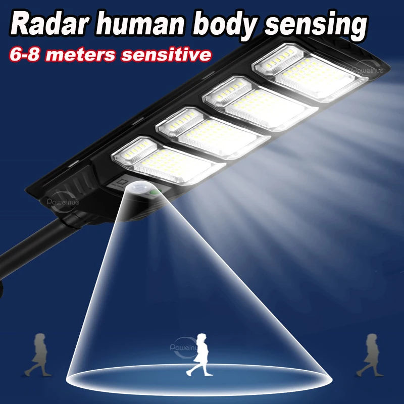 Super Powerful LED Solar Lights Outdoor With Motion Sensor 500㎡ Solar Lamp Ultra Bright Garden Street Light Courtyard Wall Lamps