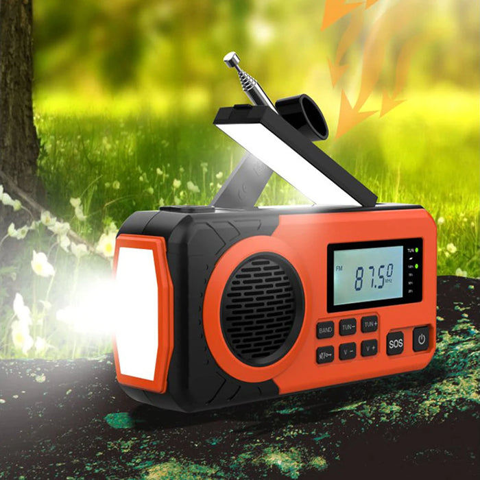 Emergency Hand Crank Radio Solar Powered Radio with SOS Alarm Flashlight Portable Weather Radio for Camping Travel Outdoor