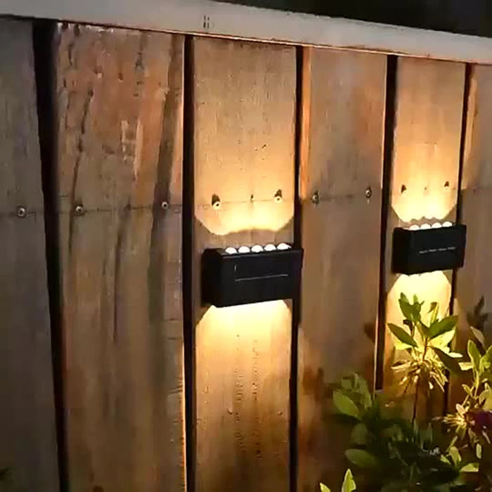 Solar Outdoor Wall Light 10 LED Waterproof Garden Light Courtyard Balustrade Decorative Atmosphere Lamp Down Luminous Solar Lamp