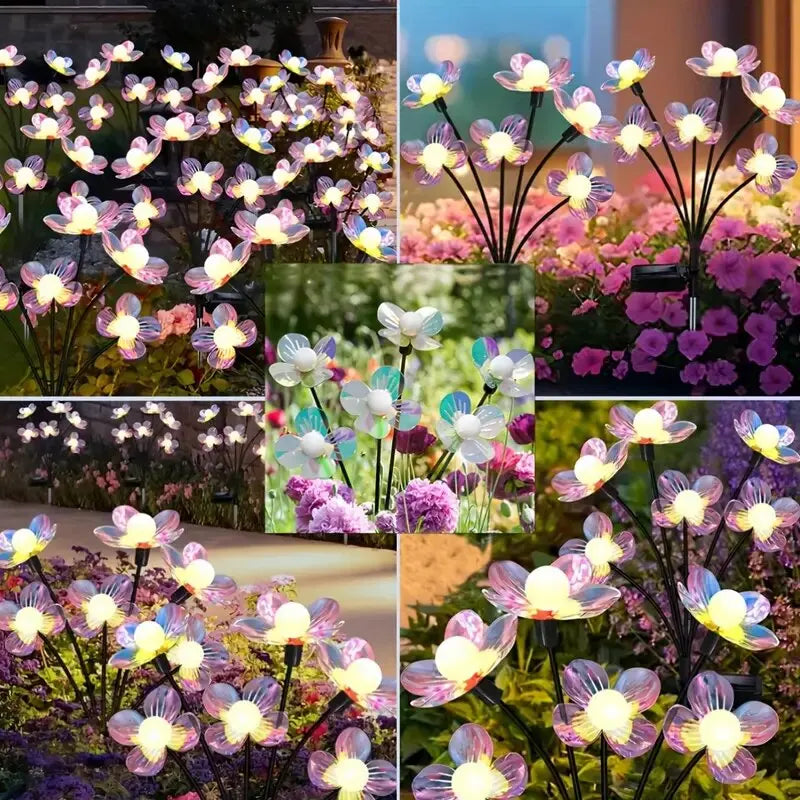 Solar Firefly Flower LED Light,Outdoor Waterproof 2 Modes Decoration Fairy Lamp,Landscape Lighting For Garden,Lawn,Patio,Pathway