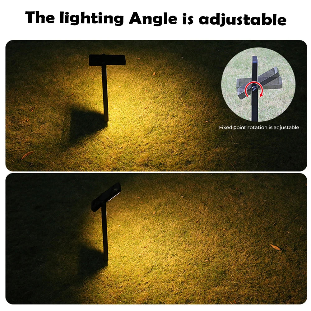 Solar Pathway Lights Outdoor Adjustable Head Solar Path Lights 4Modes 2200 MAh Waterproof  Solar Powered Landscape Light Garden