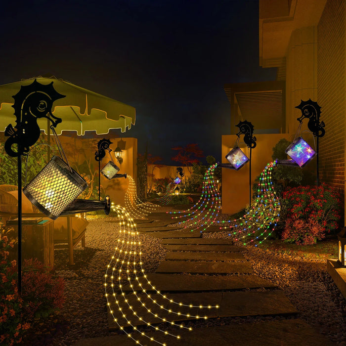 Solar Watering Can Light Outdoor Waterproof Shower Light Decorative Solar Lights for Home Outside Walkway Garden Patio Decortion