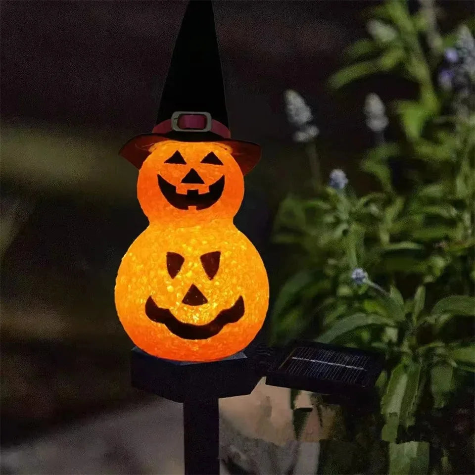 Solar Pumpkin Lamp Halloween  Atmosphere Decoratio Courtyard Outdoor Waterproof Decoration Floor Insertion Atmosphere Light
