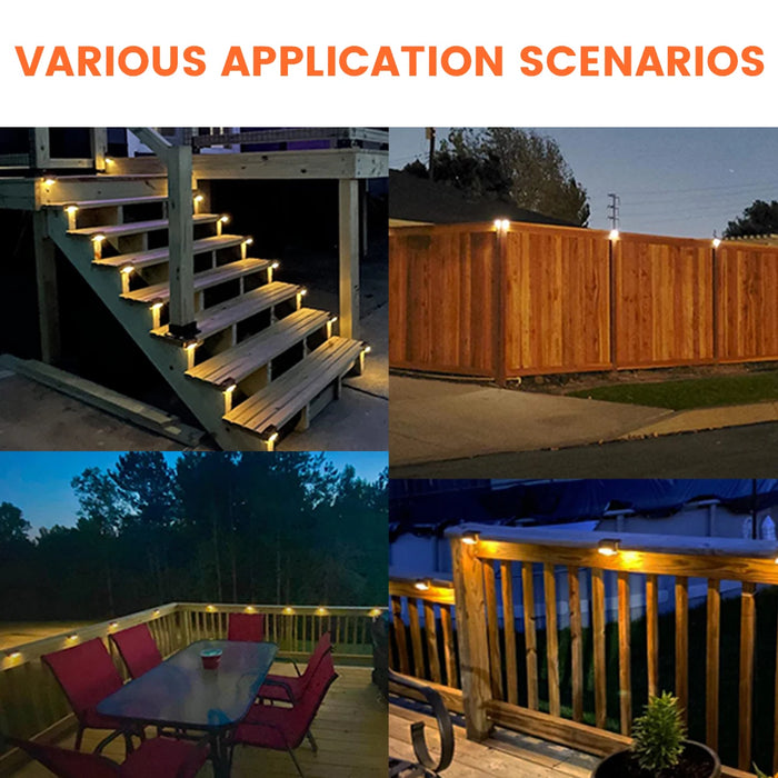 4/8/12/16pcs Solar LED Lights Outdoor Garden Light Deck Lamp Solar Stairs Light Waterproof Solar Step Lamp Patio Garden Decor