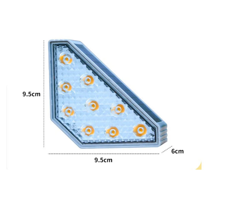 Solar Stair Lights with Motion Sensor Waterproof  IP67 3 Mode RGB Color Changing Step Light LED Lights for Steps Patio Garden