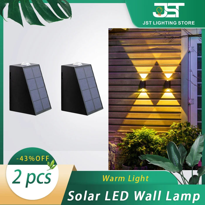 Solar Wall Light Strong Brightness Outdoor Waterproof Home Garden Arrangement Terrace Balcony Atmosphere Decoration Night Lamp