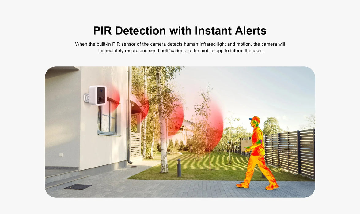 Outdoor 3MP Solar HD Surveillance Camera LED Full Color Night Vision Intelligent Motion Detection IP66 Waterproof High Endurance