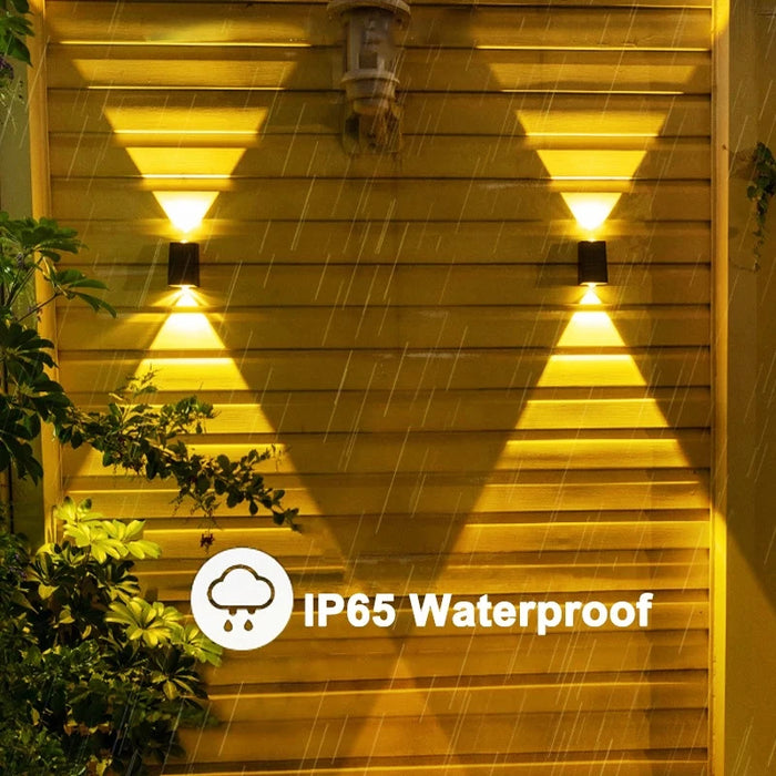 Solar Wall Light Strong Brightness Outdoor Waterproof Home Garden Arrangement Terrace Balcony Atmosphere Decoration Night Lamp
