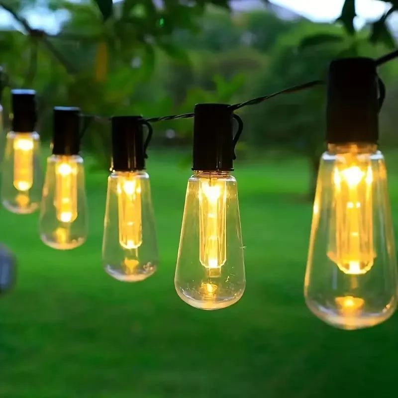 Solar Powered lamp Outdoor string lights Courtyard hanging lights LED bulbs garden porch courtyard balcony terrace lighting 733