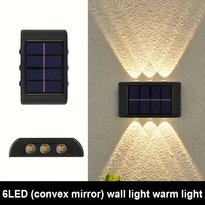Solar Fence Up and Down Lighting Small Solar Step Lights Waterproof Deck Lighting Outdoor Terrace Shed Pool