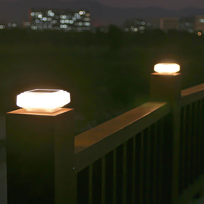 Solar Fence Post Lamp IP65 Waterproof Automatic Day Night Light Landscape Lighting for Outdoor Pathway Garden Camping Home Decor