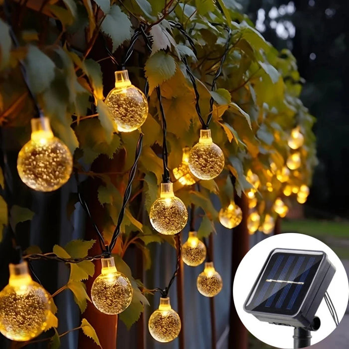 Solar String Lights Garden LED Outdoor Crystal Ball Fairy Light Home Patio Yard Christmas Decoration Lamp Garden Garland Wedding