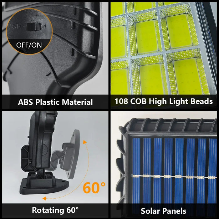 400000Lm Super Bright Outdoor Solar street Light Wall Lamp Motion Sensor Remote Control Garden Decor Light Night Light gifts