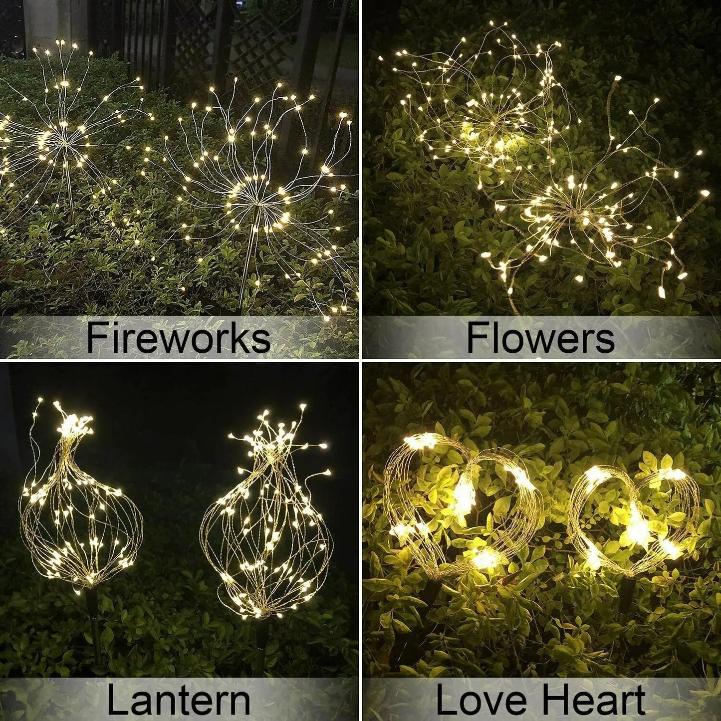 LED Solar Firework Lights Garden Decoration Fairy Lights Waterproof Outdoor Dandelion Lawn Lamp for Garden Landscape Lawn Decor