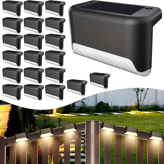 Solar Outdoor Step Light Outdoor LED Solar Light For Stairs Steps Fences Terraces Yards Railings Garden Backyards Outside Paths