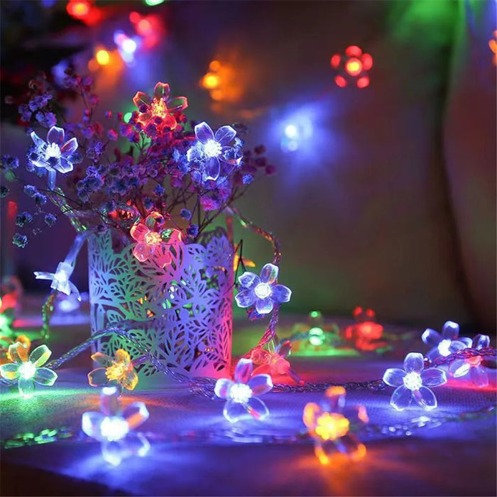 5/7/12M Solar LED Light Outdoor Garden Decoration Cherry Lights Waterproof Solar Powered Patio Light for Garden Party Christmas