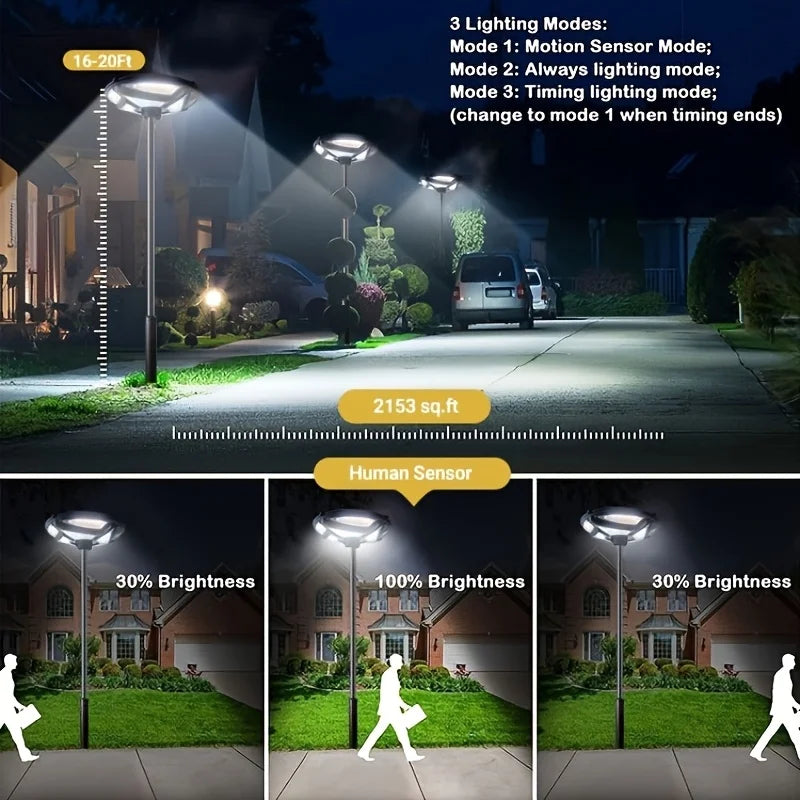 Solar outdoor street lamp UFO solar street lamp garden lamp with sensorintelligent light sensesuitable for all kinds of scenes