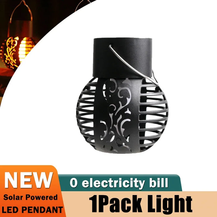 Outdoor Solar Lights Retro Lantern Lantern Lights Hanging Flame Lamp Landscape Lighting Floor Lights Spotlight Home Garden Decor