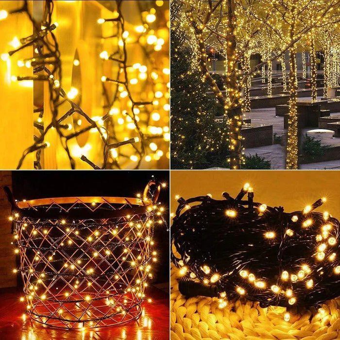 Outdoor Solar String Lights LED Garland Fairy Light Solar Powered Garden Decor Light for Patio Yard Tree Wedding Christmas Party