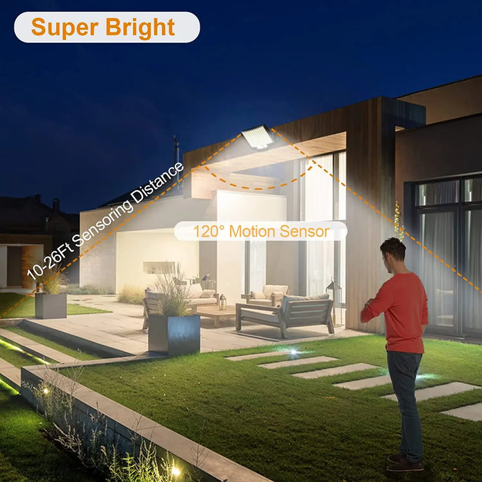 Solar Powered LED Wall Lights Split Type Garage Courtyard Lighting Super Bright Waterproof Human Body Sensing Street Lights