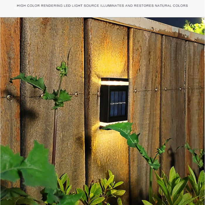 Solar Wall Lamp Outdoor Waterproof Solar Powered Up/Down Lighting for Garden Yard Home Exterior Decoration IP65 Solar Path Light