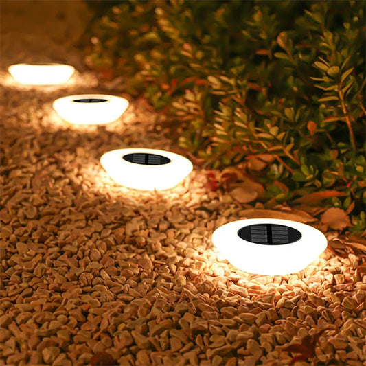 LED Solar Outdoor Lights Waterproof Atmosphere Ground Light Garden Decoration Fence Stake Lawn Lamp Porch Walkway Decor 1~8pcs