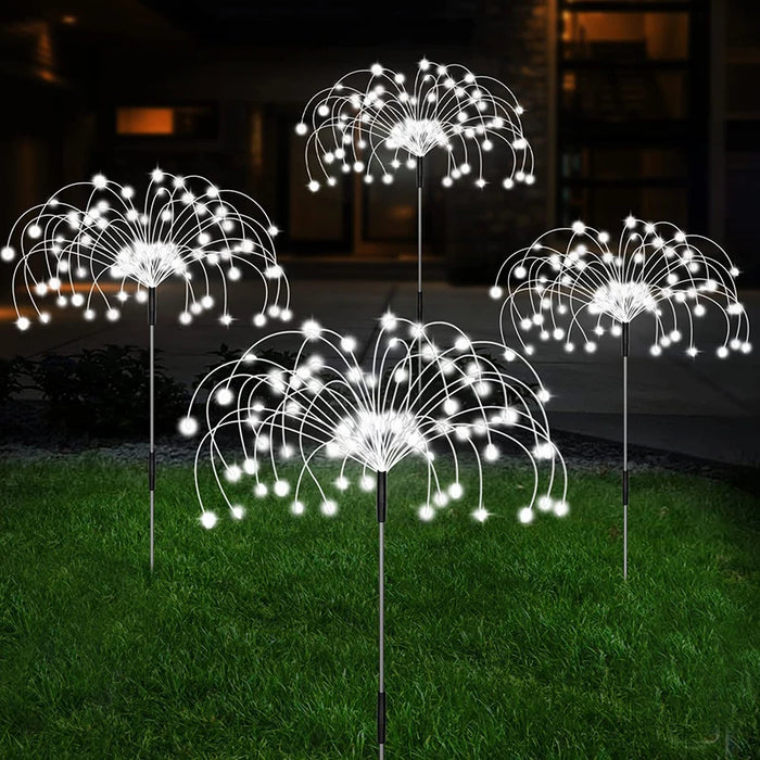 Solar LED Pathway Lights Outdoor Waterproof Garden Decor Firework Fairy Solar Lawn Lamp For Patio Walkway Yard