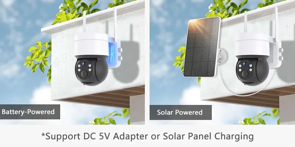 Solar WIFI Camera Outdoor 4MP Video Surveillance Wireless IP Camera With 7800mAh Recharge Battery PIR Human Detecte Security Cam