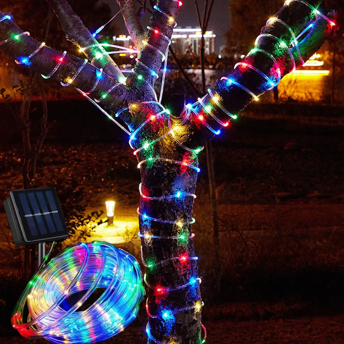 Solar String Light Outdoor Tube Rope Lights Waterproof Tube Lights for Outdoor Home Garden Parties Decor Led Lights Outdoor