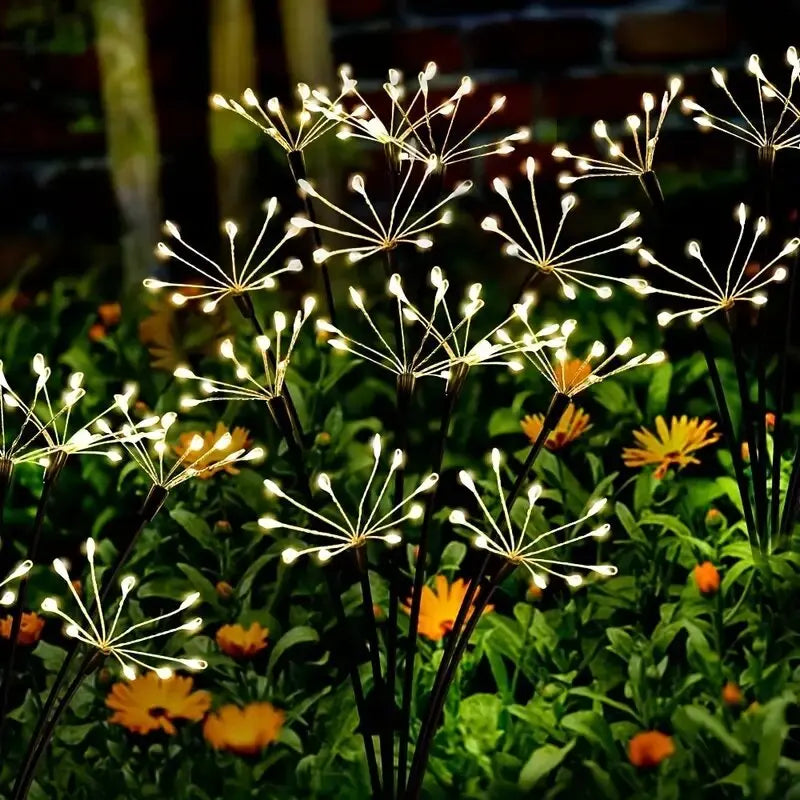 1PC Solar LED Floral Firework Garden Lights Outdoor Waterproof Lawn Lamp,Landscape Lighting For Yard,Terrace,Balcony，Path,Park