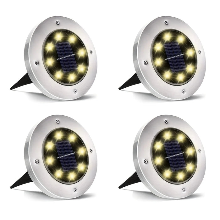 IP68 LED Outdoor Solar Power Ground Light Solar Path Deck Lights Underground Light Yard Driveway Lawn Garden Decor Lighting