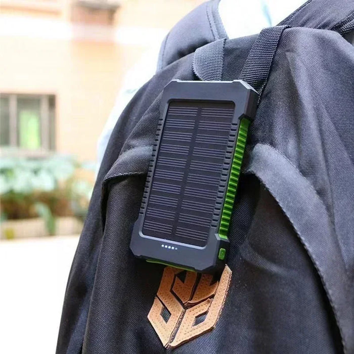New 20000mah Solar Power Bank Portable Power Bank Power Supply, Outdoor Camping LED Lighting Compass Mobile Phone Charging