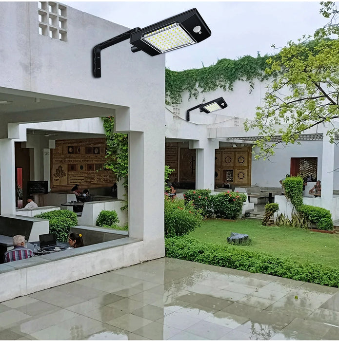 Solar Flood Lights Outdoor 360 Degree Swiveling Solar Security Lamp Solar Motion Sensor Light Ecofriendly and Energy Saving