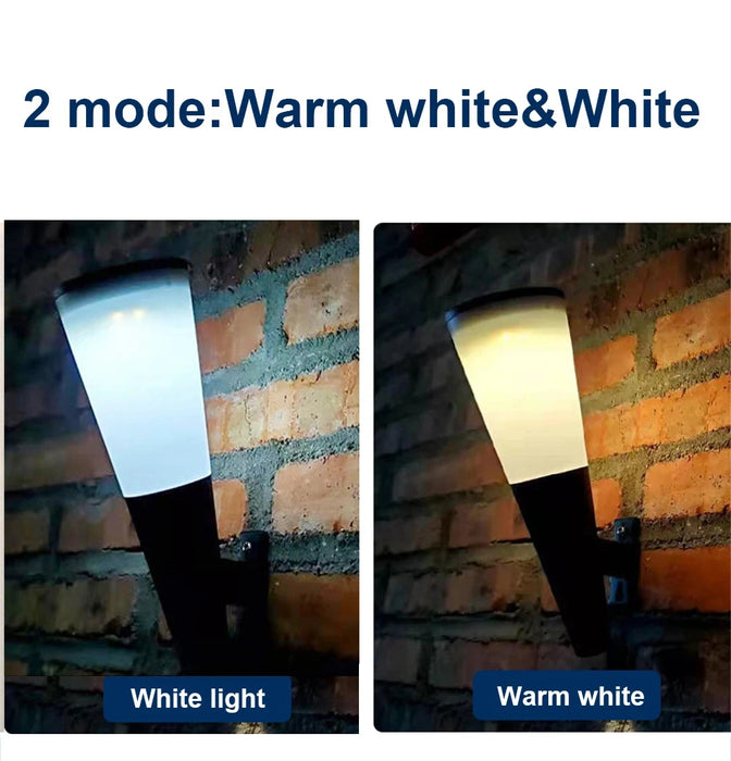 Solar Wall Light Exterior Outside Solar Fence Lights Pathway Light Outdoor Solar Lamp Wall Sconce For Garden Backyard Front Door