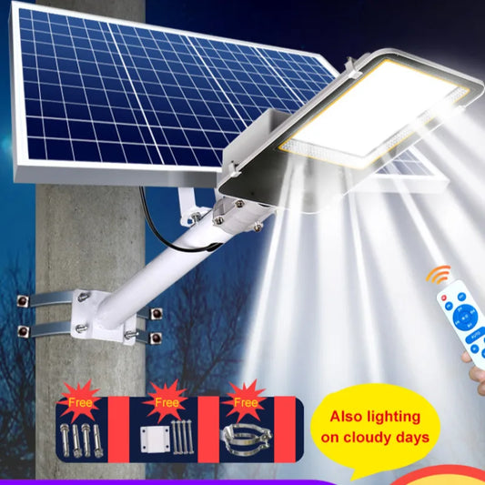 Super Bright Garden Light Solar Street Light Outdoor IP67 Waterproof Automatic Dusk to Dawn 50W 4000mah Solar Street For Home
