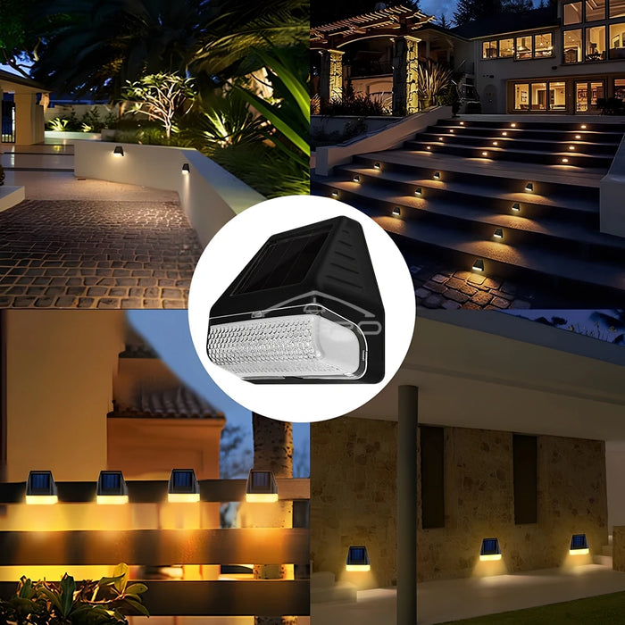 Led Solar Wall Lamps Lighting Ultra Bright Outdoor Rainproof Courtyard Garden Decoration Staircase Steps Fences Induction Light