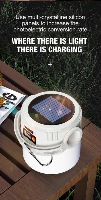 Solar Camping Lights Lightweight Led Camping Lantern Waterproof Foldable Lights For Outdoor Home Hiking Night Use