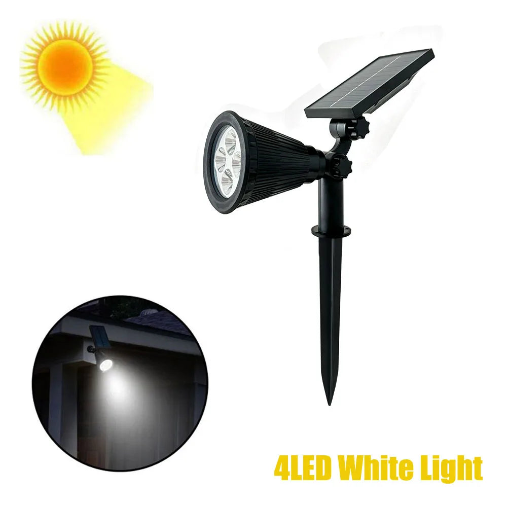 1pc 4/7/18/36LED Solar Spotlights Outdoor IP65 Waterproof Brightness Adjustable Spot Light  for Garden Backyard Driveway Patio